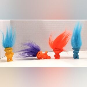 Baby Troll Dolls 1992 by Creata 1 1/4" Magical World of Baby Trolls